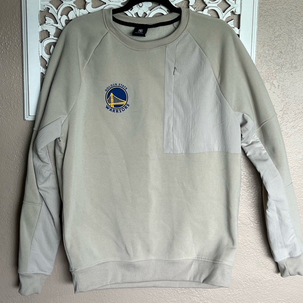 NBA Warriors Light Beige Sweatshirt